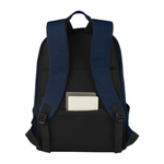 Branded Joey 15.6" GRS recycled canvas anti-theft laptop backpack 18L
