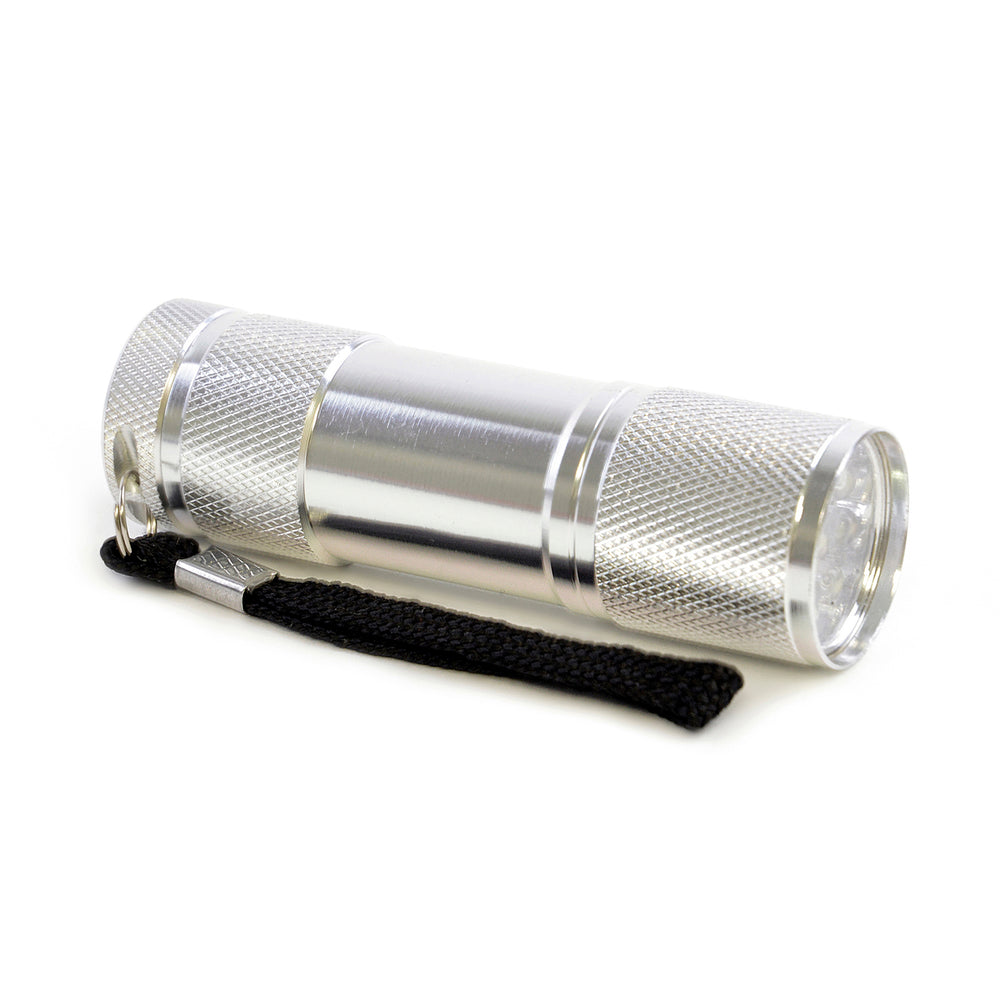 Branded Sycamore Solo 9 Led Metal Torch with batteries included