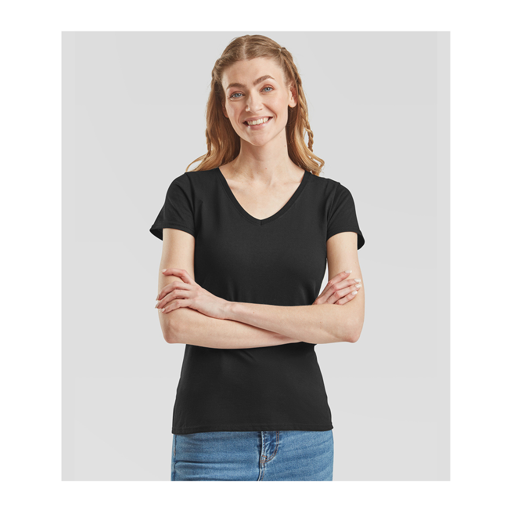 Fruit of the Loom Lady Fit Value V Neck T-Shirt