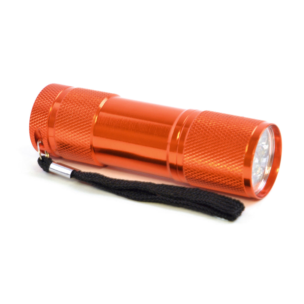 Branded Sycamore Solo 9 Led Metal Torch with batteries included