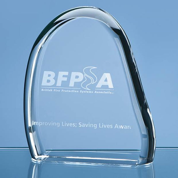 Branded 15cm Optical Crystal 'High Noon' Award
