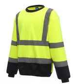 Yoko Hi-Vis Sweatshirt Yellow/Navy