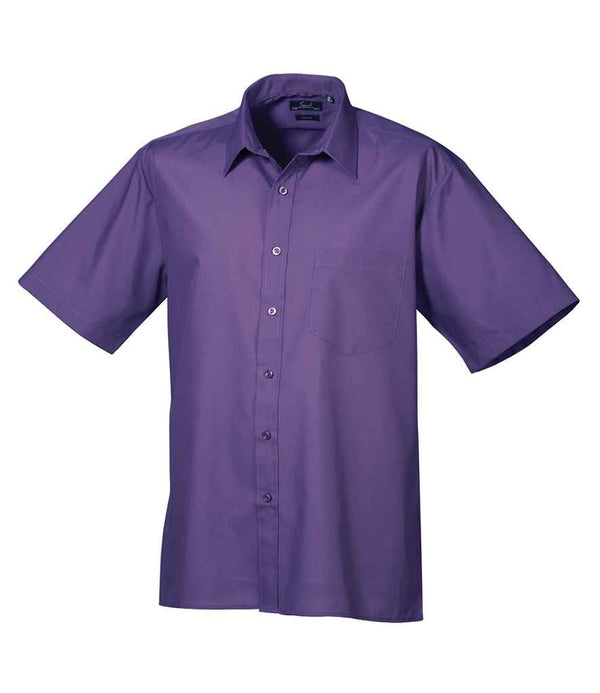 Premier Short Sleeve Poplin Shirt Purple