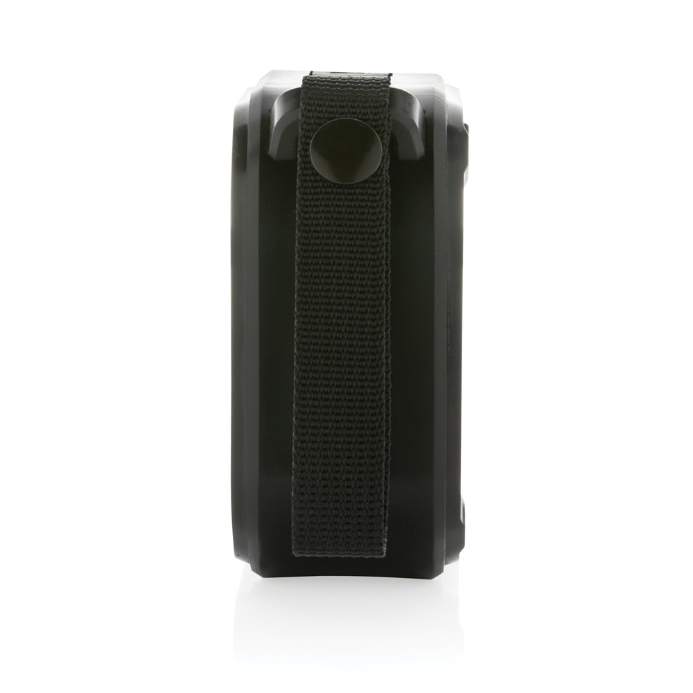 Branded 3W RCS recycled plastic wireless sunwave solar speaker