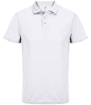 SOL'S Unisex Pitcher Recycled Polyester Piqué Polo Shirt White