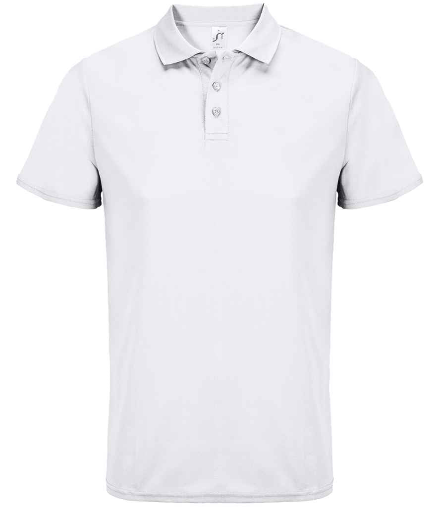 SOL'S Unisex Pitcher Recycled Polyester Piqué Polo Shirt White