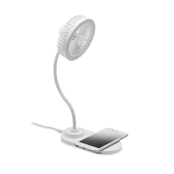 Branded Desktop charger fan with light
