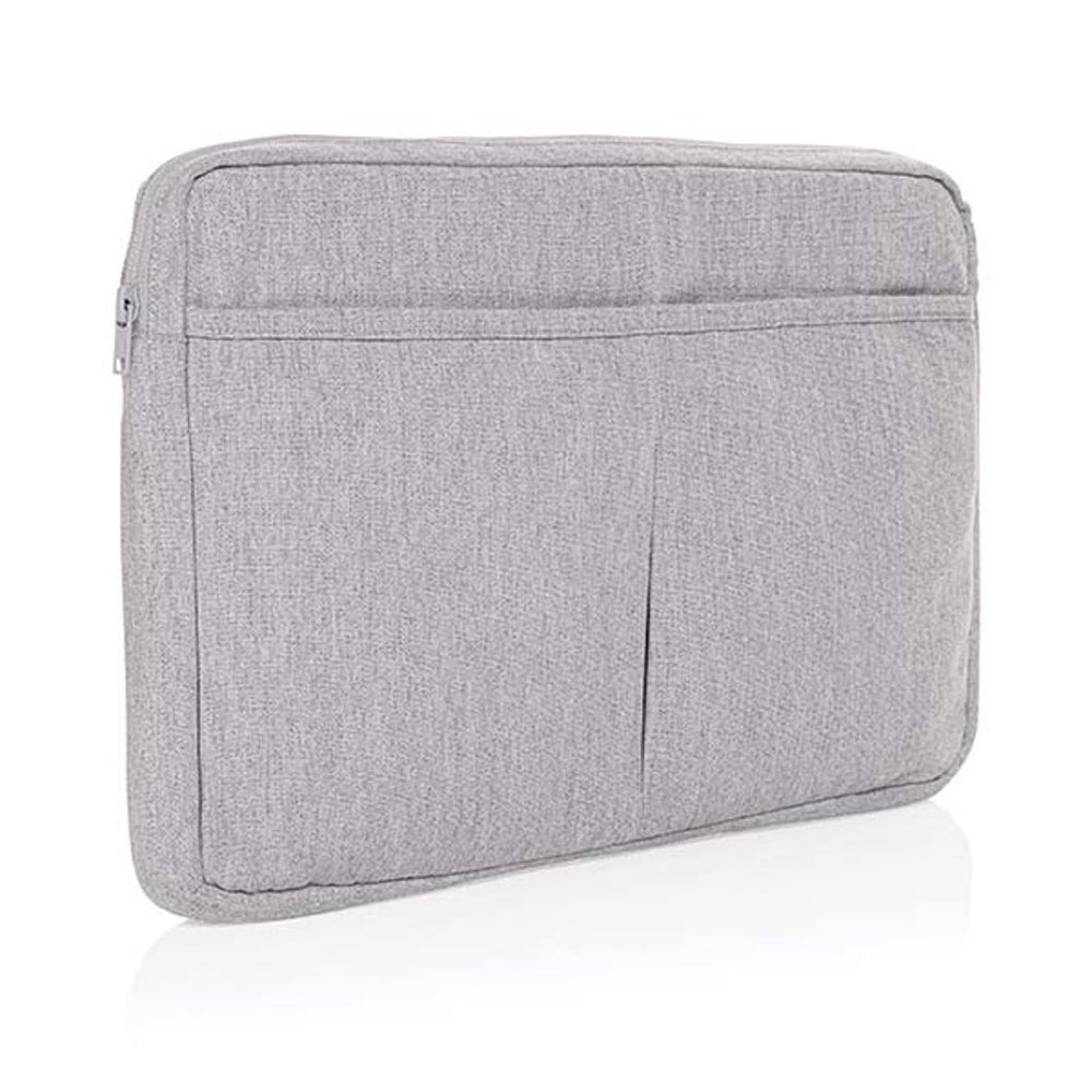 Branded Laluka AWARE™ recycled cotton 15.6 inch laptop sleeve