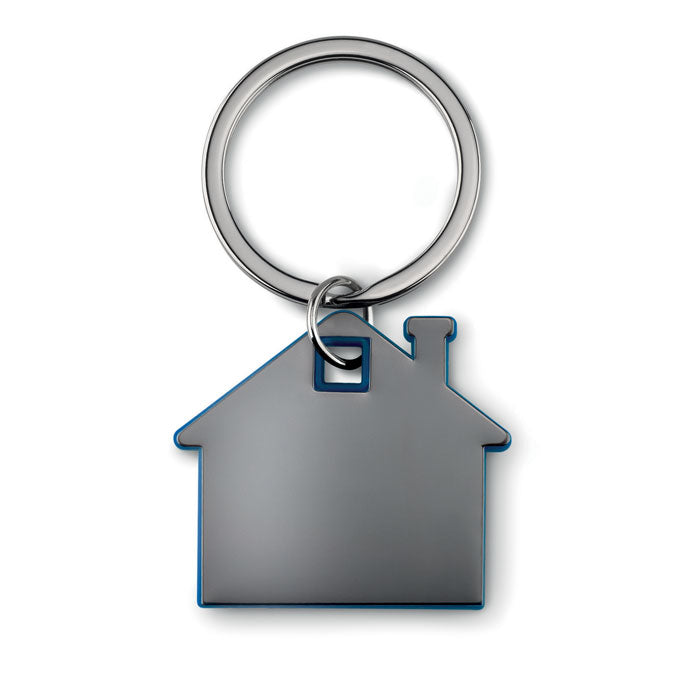 House shape plastic key ring
