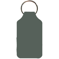 Recycled Imitation Leather Key Fob - Square Shape