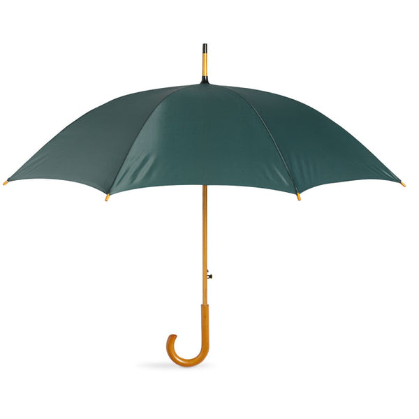 23 inch umbrella with Wooden Handle Green
