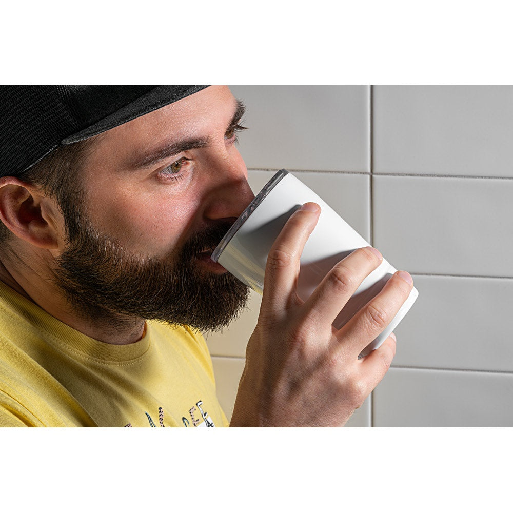 SLIDER. Stainless steel travel cup 380 mL