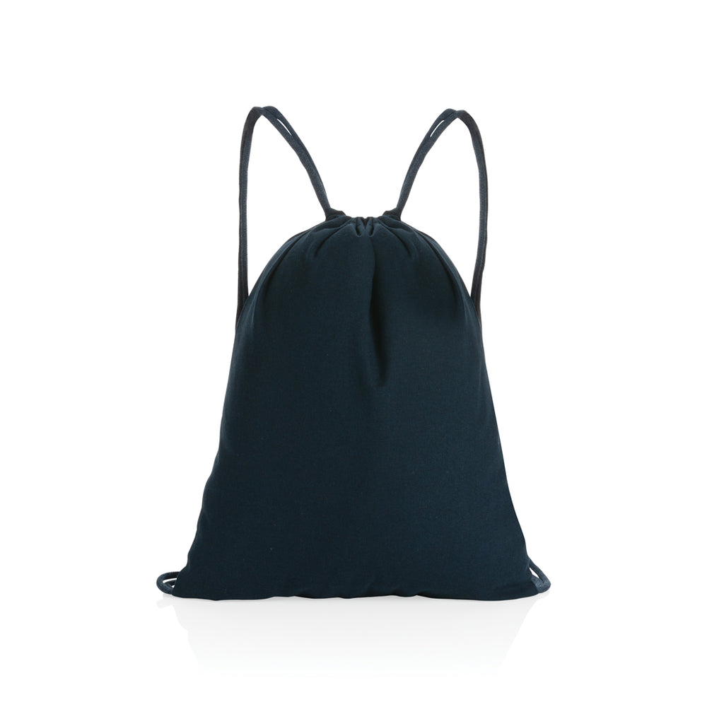 Branded Impact AWARE™ recycled cotton drawstring backpack 145g