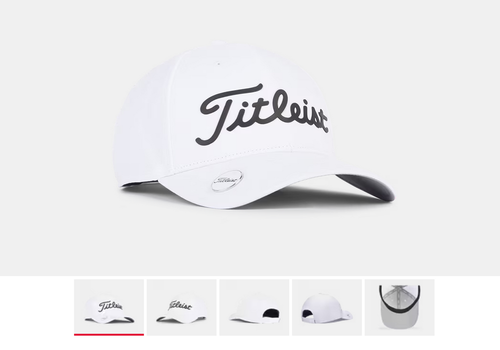 Titleist players performance ball marker golf cap White-Black