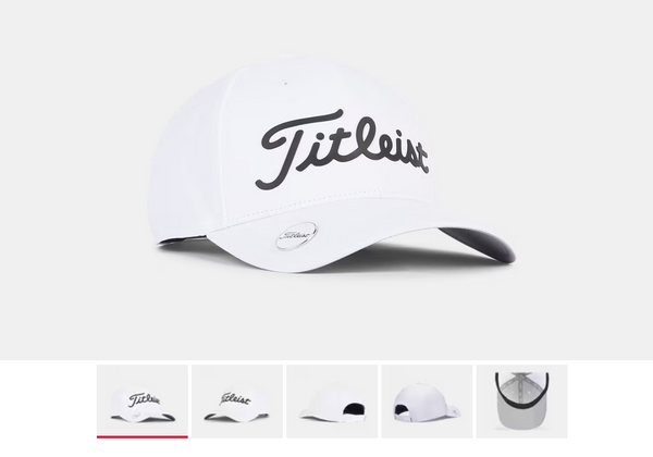 Titleist players performance ball marker golf cap White-Black