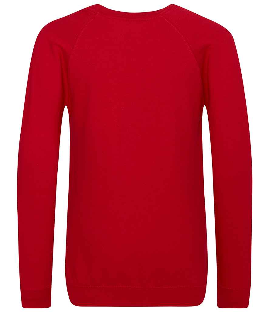 AWDis Academy Kids Raglan Sweatshirt Red