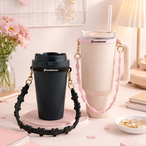 Silicone Flower Tumbler Strap