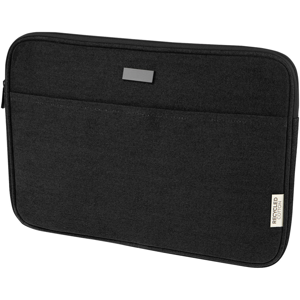 Branded Joey 14" GRS recycled canvas laptop sleeve 2L