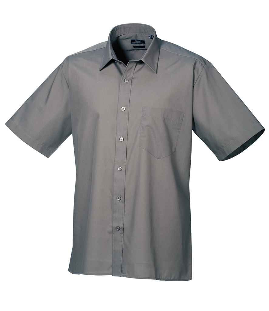 Premier Short Sleeve Poplin Shirt Dark Grey