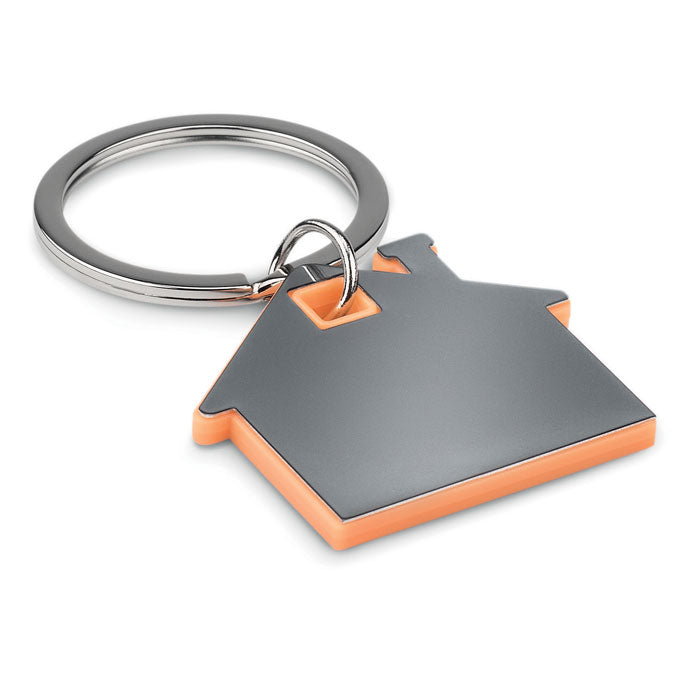 Branded House shape plastic key ring