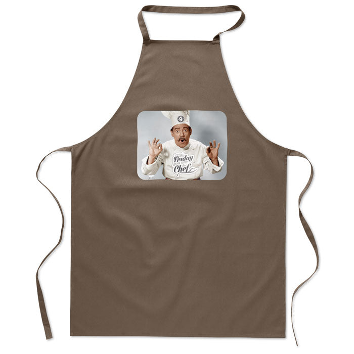 Kitchen apron in cotton Taupe