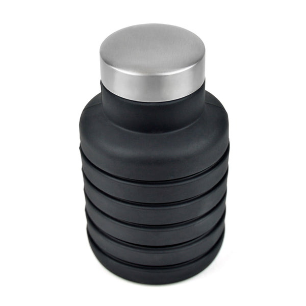 Branded Foldable silicone bottle 550ml collapsible bottle.