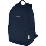 Branded Joey 15.6" GRS recycled canvas anti-theft laptop backpack 18L