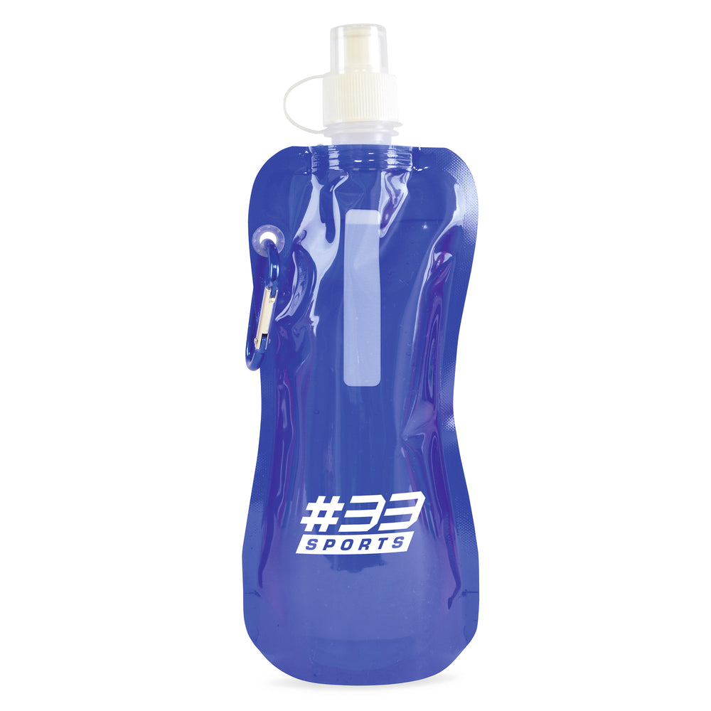 Express Quill Foldable Sports Bottle with Carabiner Clip - 400ml
