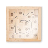 Pine wooden labyrinth game