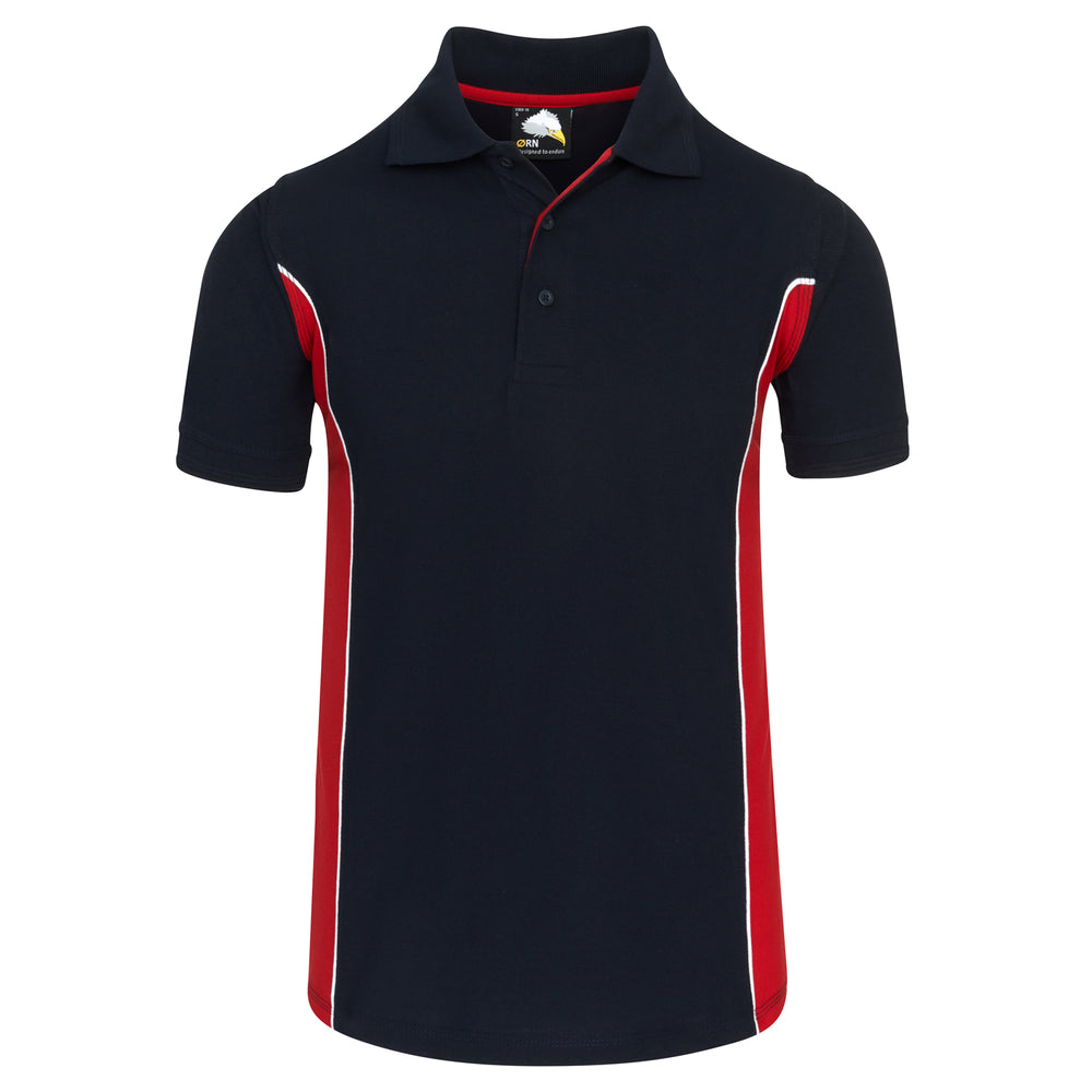 Orn Silverswift Two Tone Poloshirt Navy/Red