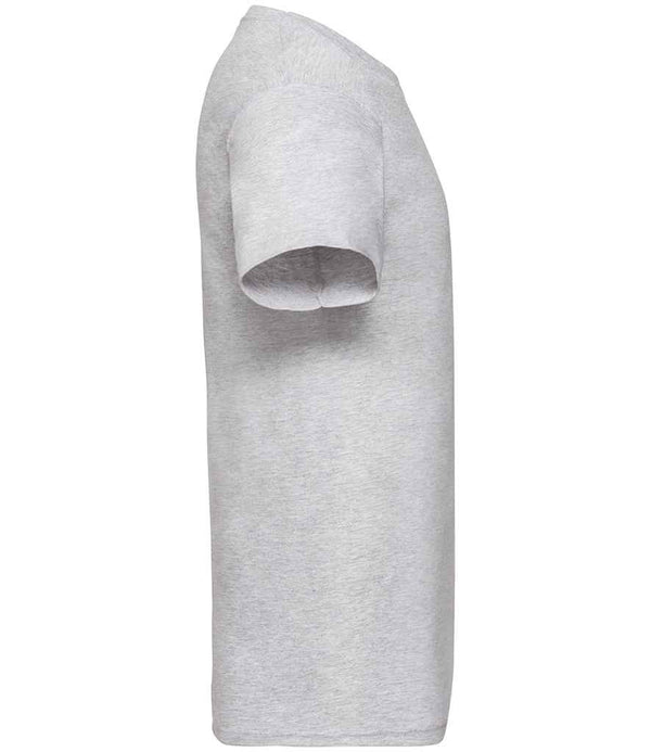 Fruit of the Loom V Neck Value T-Shirt Heather Grey