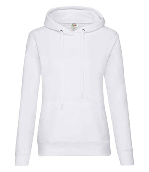 Fruit of the Loom Classic Lady Fit Hooded Sweatshirt White