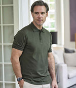 Tee Jays Luxury Stretch Piqué Polo Shirt Deep Green