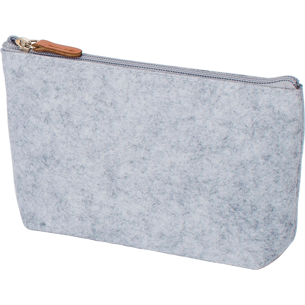 Branded Corsten RPET felt toiletry bag
