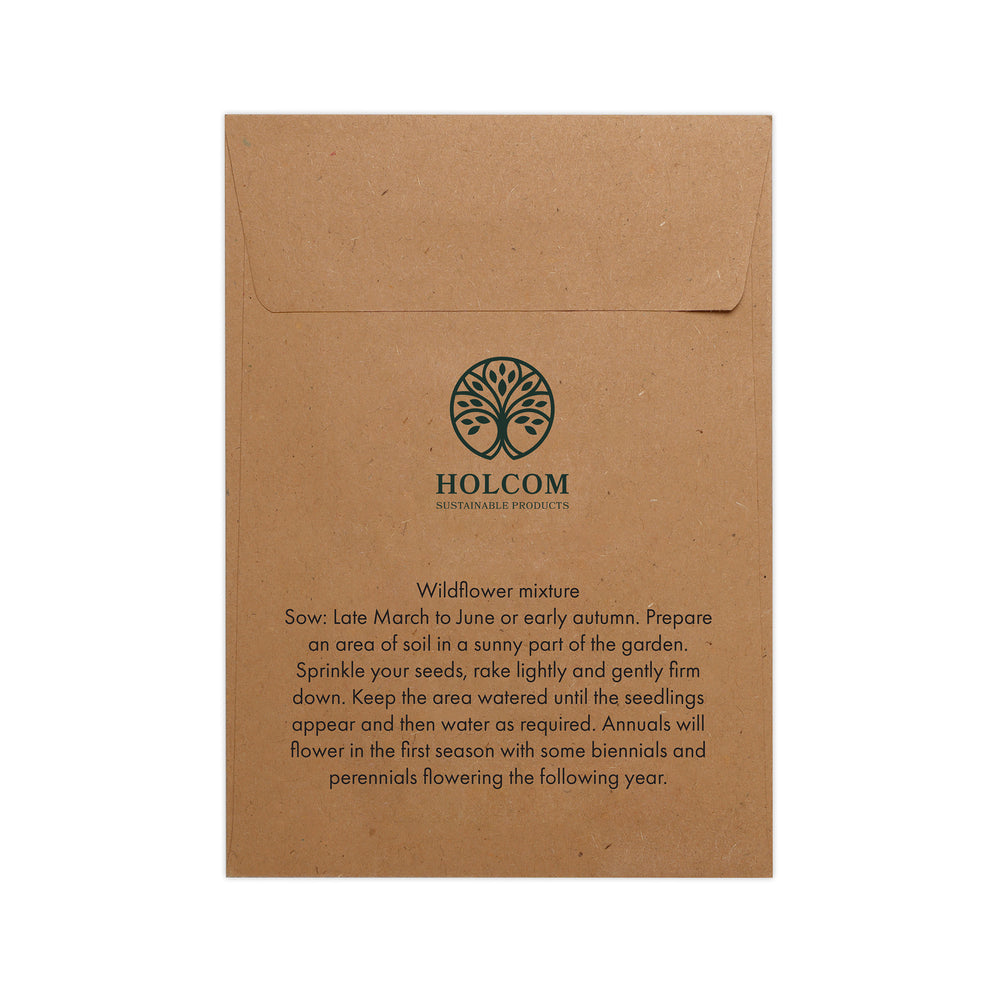 Seed Pack in Kraft Paper Envelope Wild Flowers Mix