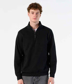 SOL'S Stan Contrast Zip Neck Sweatshirt Black