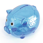 Branded Translucent Plastic Pig Shaped Piggy Bank
