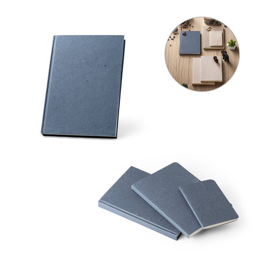 COFFEEPAD RIGID. A5 Notebook with hard cover made from coffee husk waste (66%)