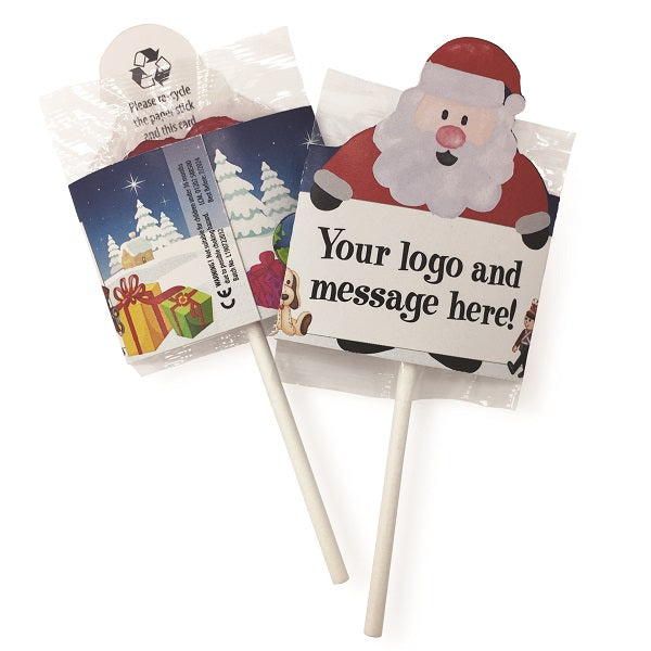 Fruit Flavoured Lollies with Santa Shaped Wrap