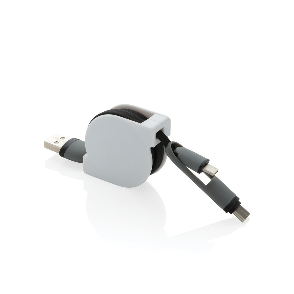 Branded 3-in-1 retractable cable