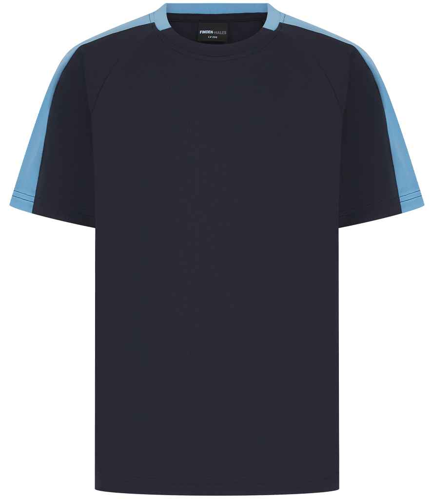 Finden + Hales Kids Team T-Shirt Navy/Sky blue