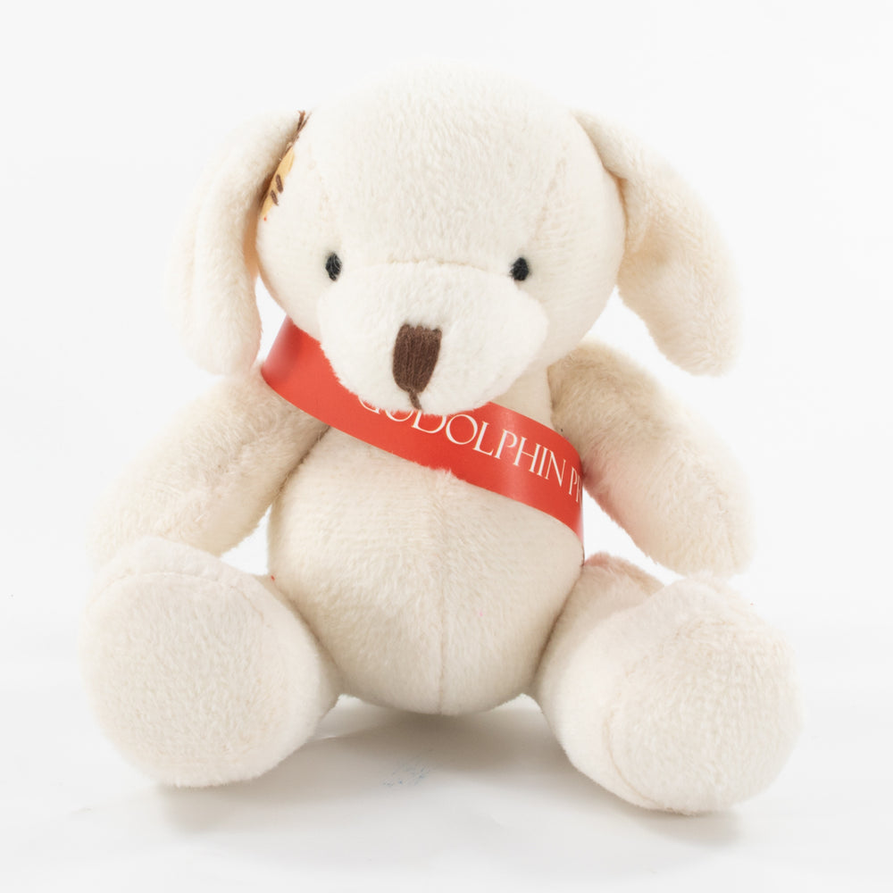 Sash Animal 12cm Bailey Patch Puppy Dog, Cream