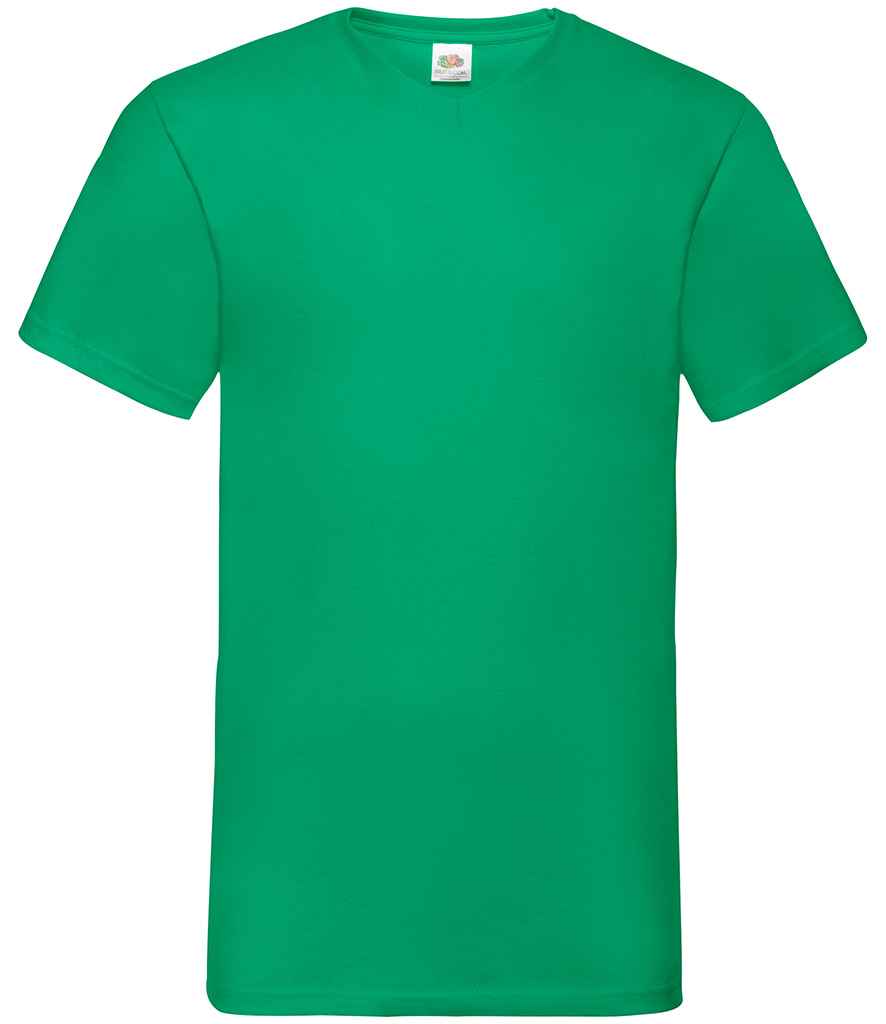 Fruit of the Loom V Neck Value T-Shirt Kelly Green