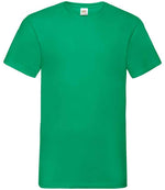 Fruit of the Loom V Neck Value T-Shirt Kelly Green