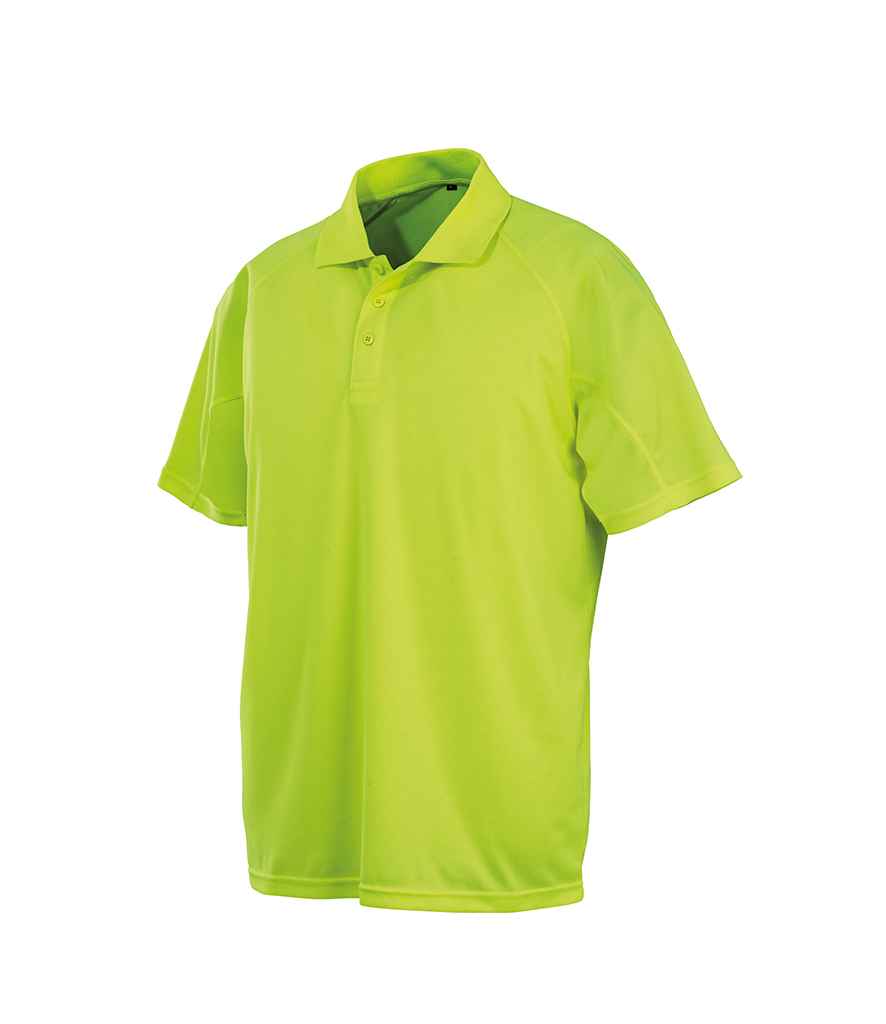 Spiro Impact Performance Aircool Polo Shirt Flo Yellow