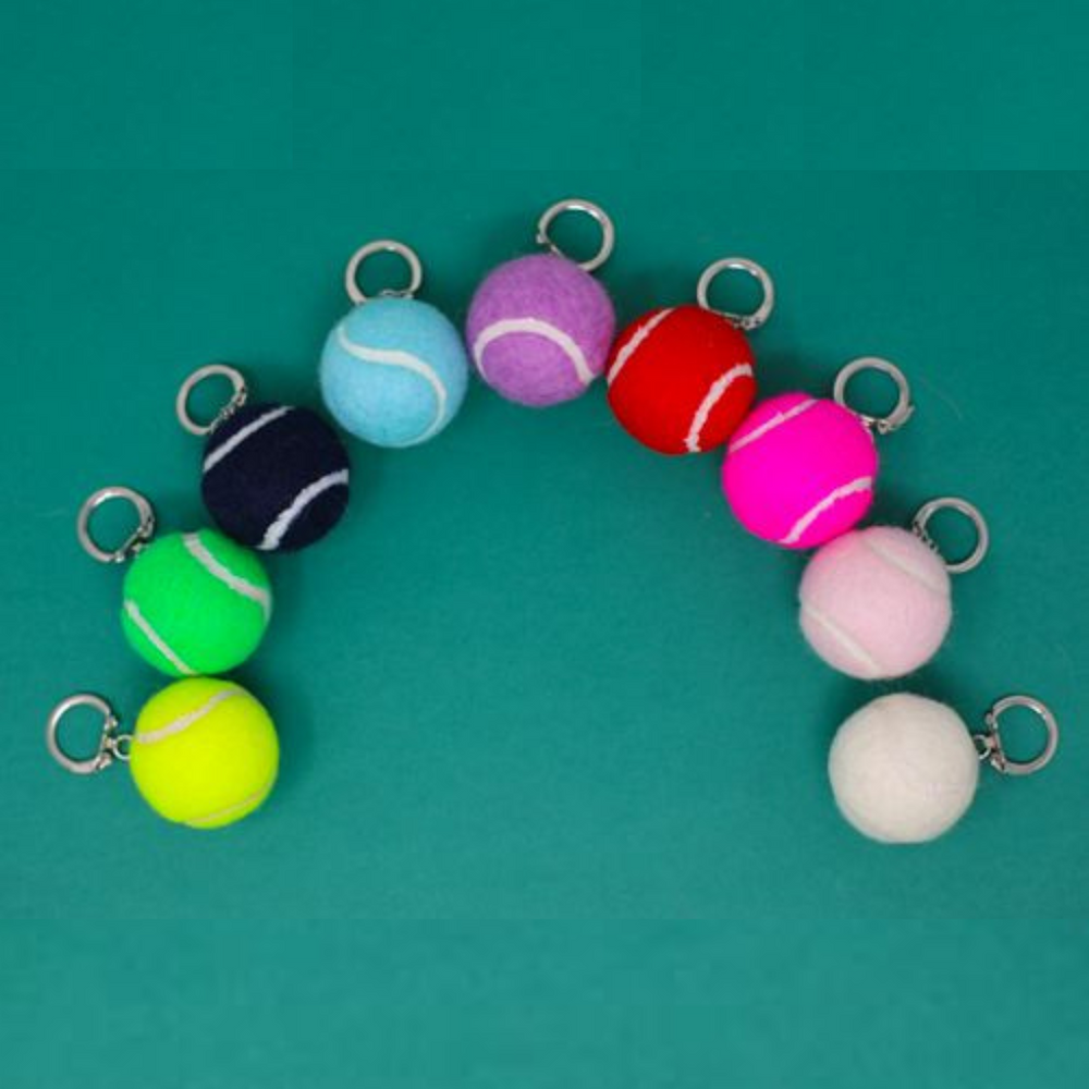 Branded Tennis Ball Keyring