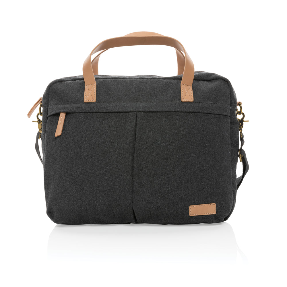 Branded Impact AWARE™ 16 oz. recycled canvas laptop bag