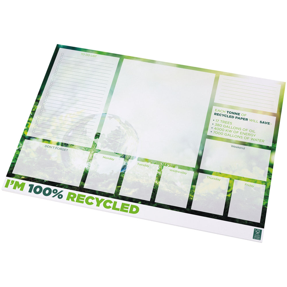 Branded Desk-Mate® A2 recycled notepad 50 pages