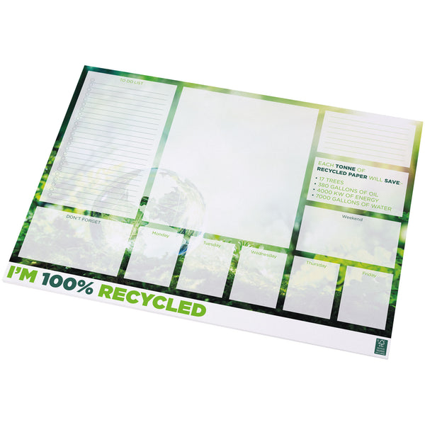 Branded Desk-Mate® A2 recycled notepad 50 pages