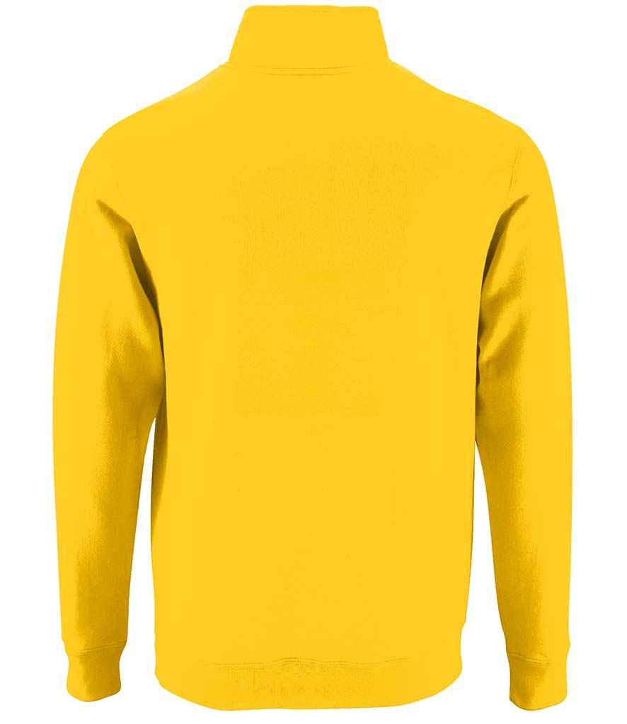 SOL'S Stan Contrast Zip Neck Sweatshirt Gold